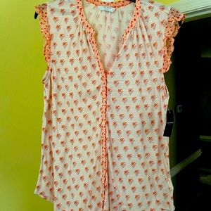 NWT Lucky Brand sleeveless cotton shirt.